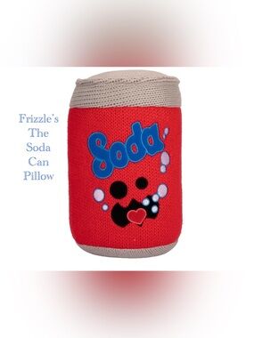 ❤️🆕💙 Fizzles The Red Crochet Hug-Worthy Soda Can Plush Pillow